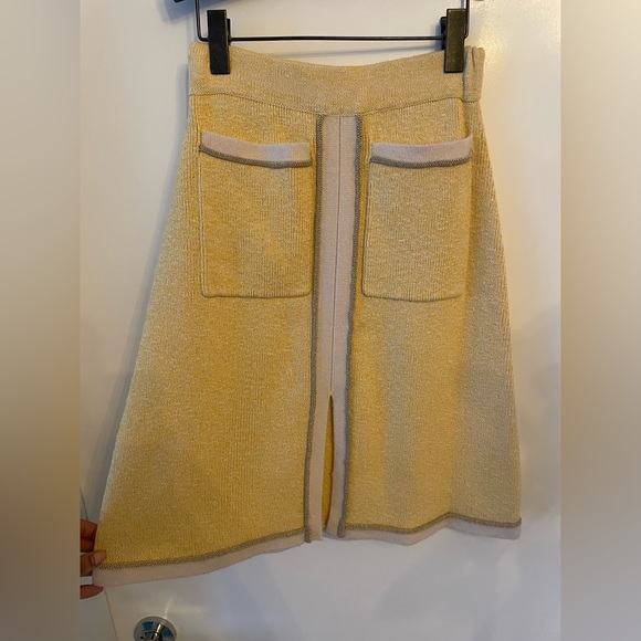 Metal-Trimmed Melange Skirt - Picture 4 of 5